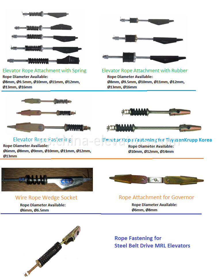 Tabón de alambre de fijación de la cuerda de la cuerda del ascensor Elevator Rope Fastening WIRE ROPE WEDGE SOCKET